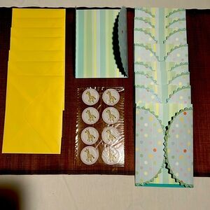 Vintage Y2K Papyrus Baby Boy Polka Dot Cards w/Inserts, Envelopes & Seals